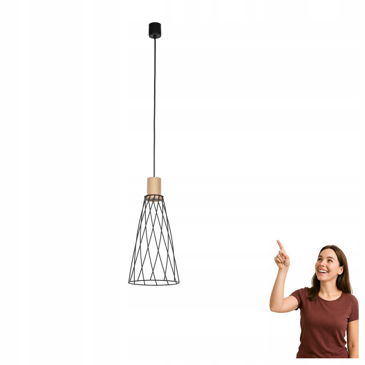 Závěsná lampa Modesto Wood Borovice 10157 Tk Lighting