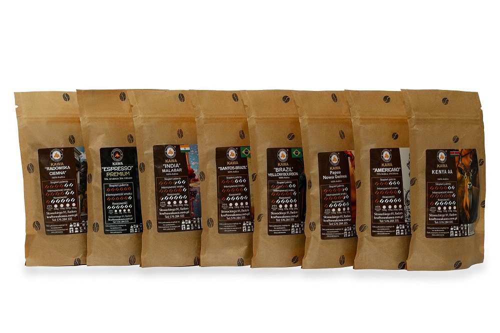 Levně Startovací Sada Kraftových káv 8x100g Arabica 100%
