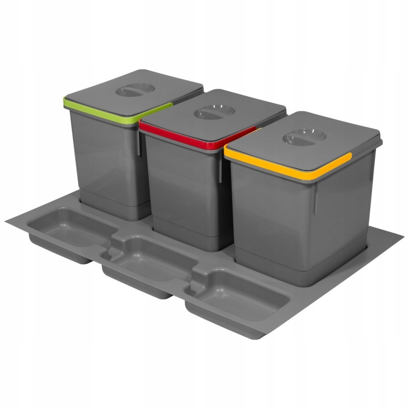 Levně Amix Rubio koš do zásuvky 80 3x15 Antracit