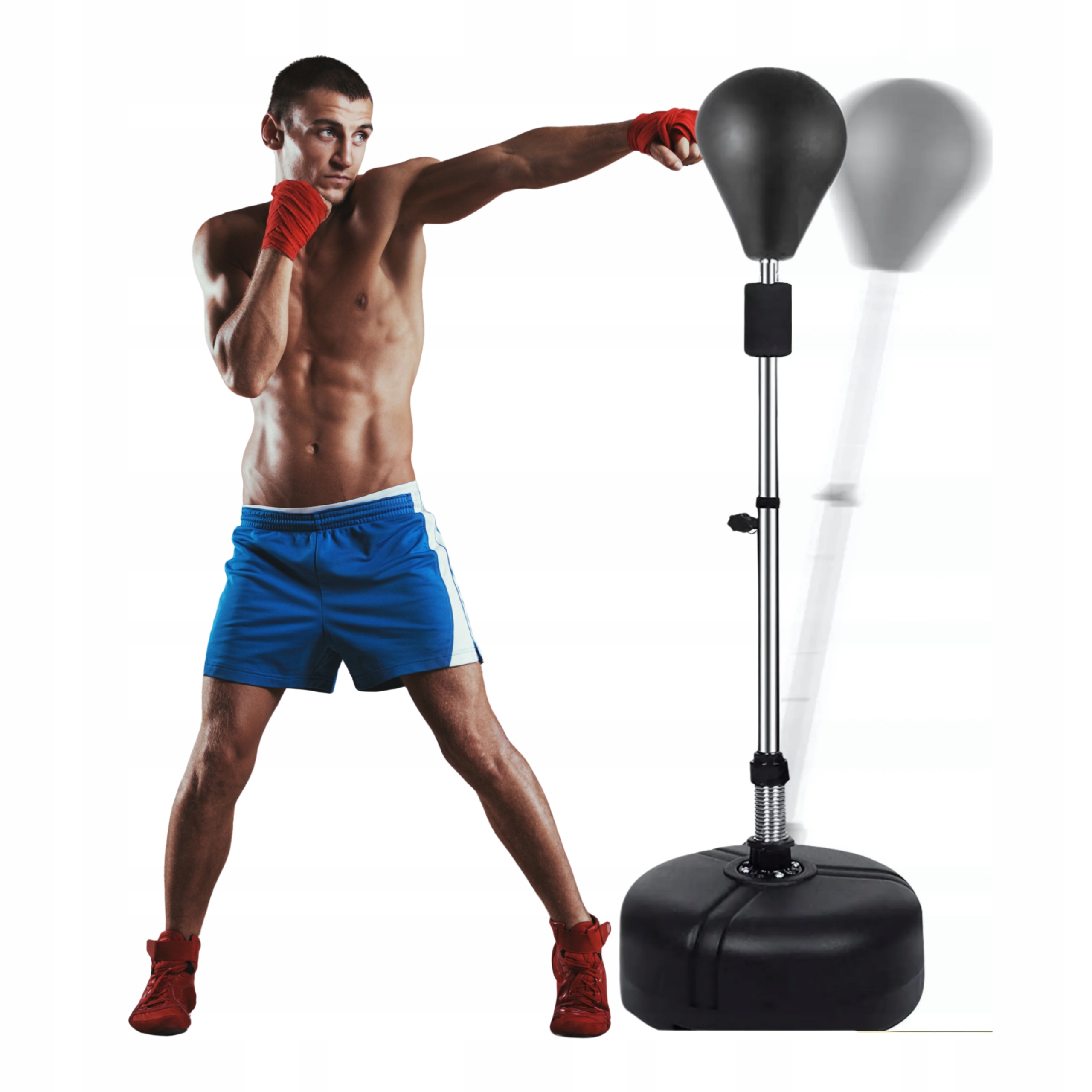 Nastavitelná Boxovací Hruška 136-154 CM Stojící Tréninkový Boxovací Pytel