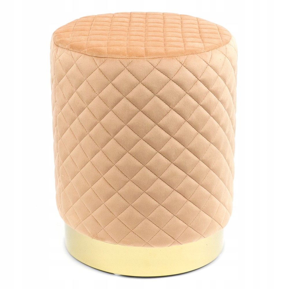 PUFA ŁOSOSIOWA ZŁOTA WELUROWA 42x33cm W KARO 40