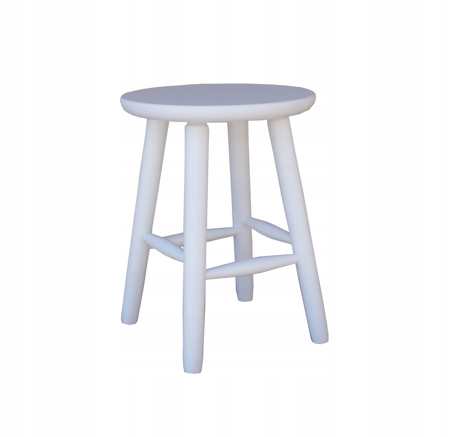 

Taboret Sosnowy Okrągły Siedzisko 33 cm Biały