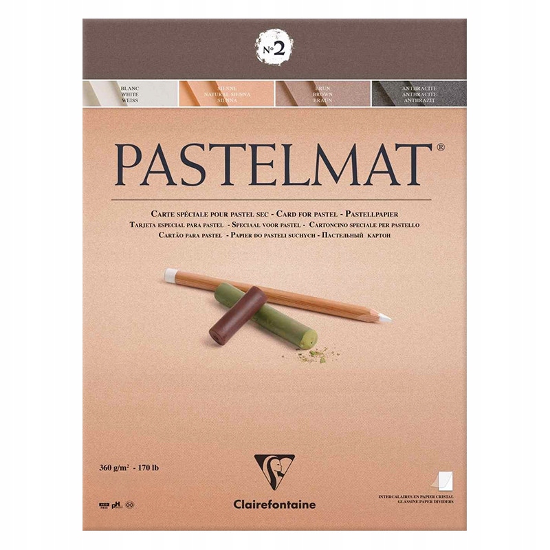 Pastelmat dark tones, blok do pasteli Clairefontaine, 30/40 cm