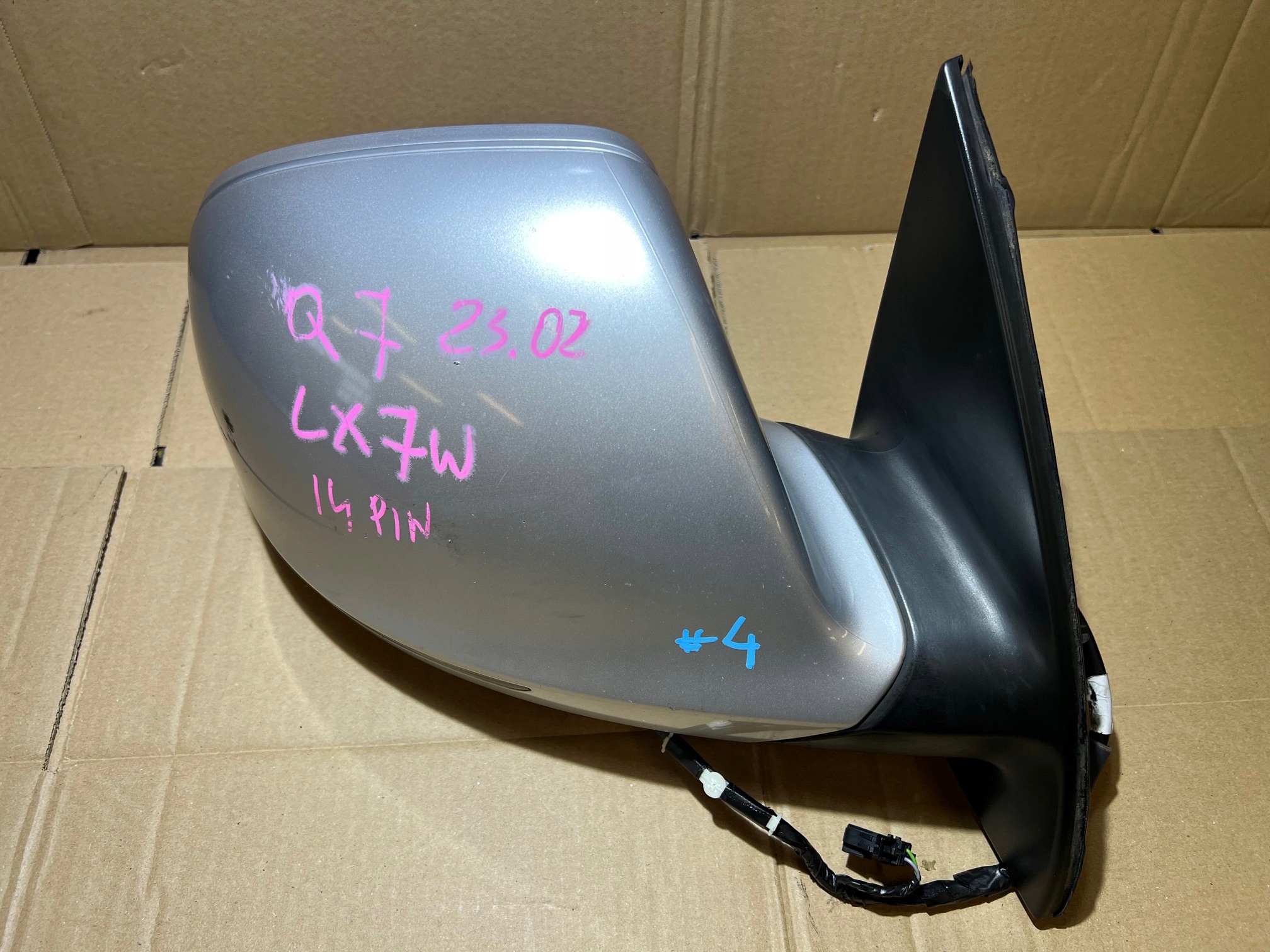 AUDI Q7 4L mirror right 14+2 PIN LX7W EU