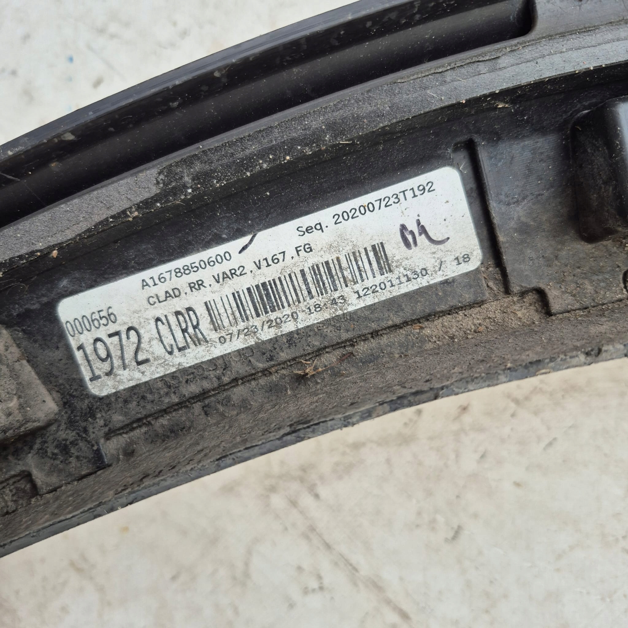 MERCEDES GLE II 2 W167 19-> moulding cap right rear part