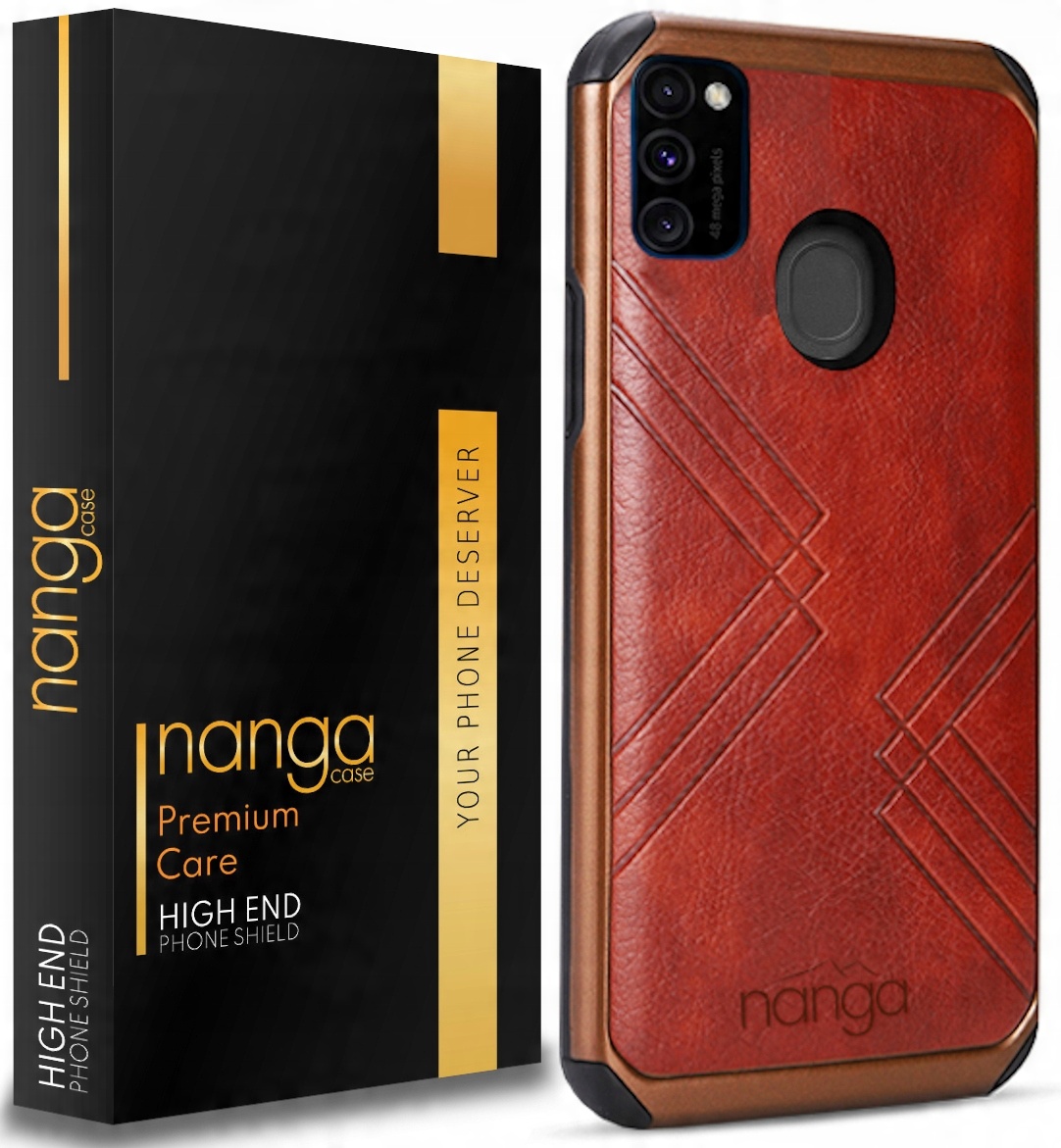 

Etui Skóra Pancerne Biznes Do Galaxy M21 Brąz