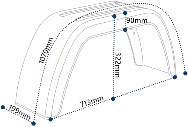BŁOTNIK NADKOLE 13'' 14'' DO PRZYCZEPKI ZASŁAW Producent części Inny
