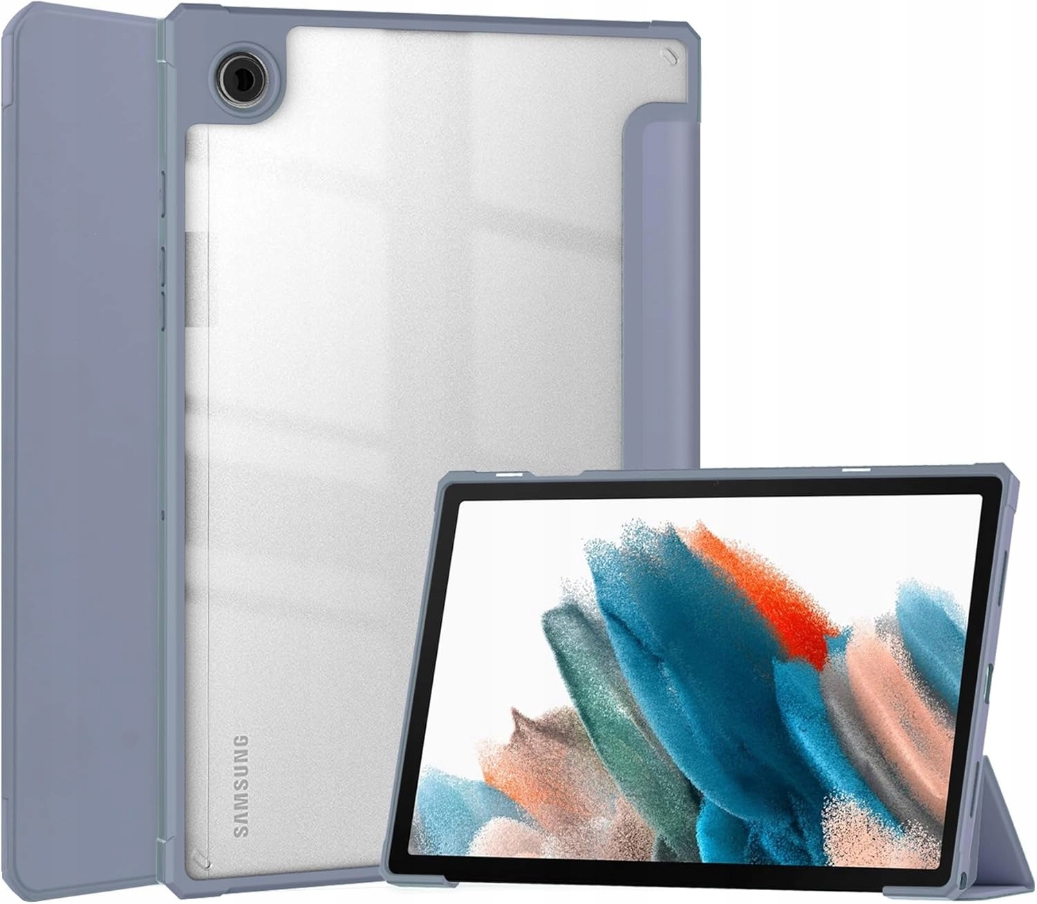 Pouzdro pro Samsung Galaxy Tab A8 10.5", odolné, magnetické, šedé