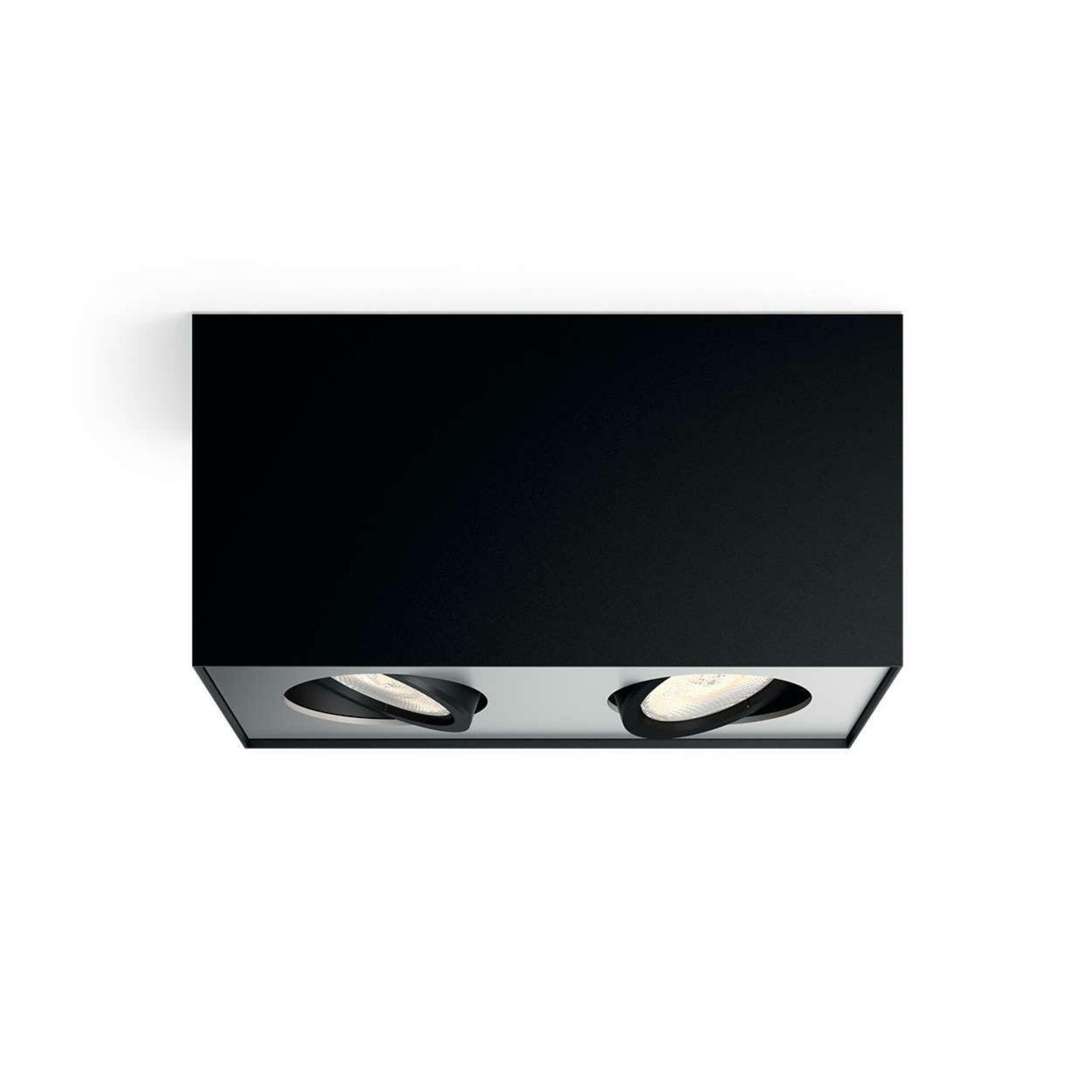 Led bodové svietidlo Philips Box 50492/30/P0 čierne, 2x4,5W, WarmGlow, stmieva