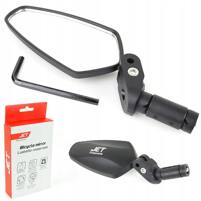 Lusterko Rowerowe Uniwersalne Jet BLACK1