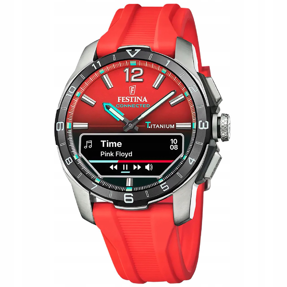 Chytré Hodinky Pánské Festina F23000-6 červený pásek