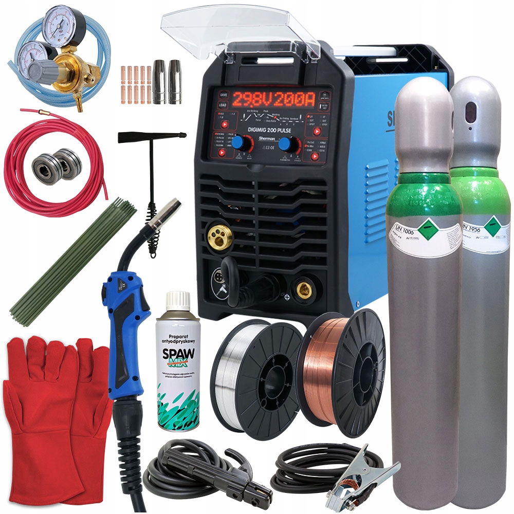 Spawarka MIGOMAT MIG 200 Synergia Puls Alu zestaw
