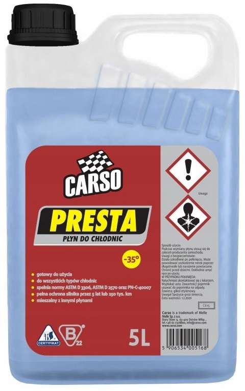 

Presta niebieski Płyn Do Chłodnic 5L chłodniczy