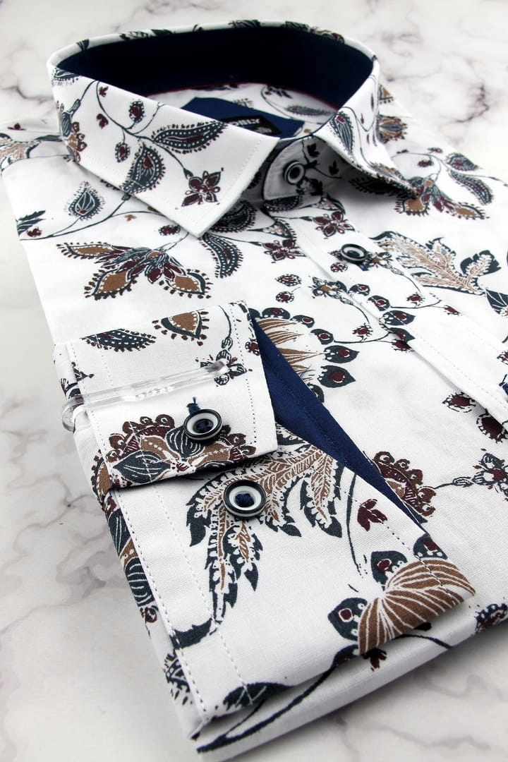 Koszula Męska Elegancka Wizytowa do garnituru E051 Rozmiar 3XL