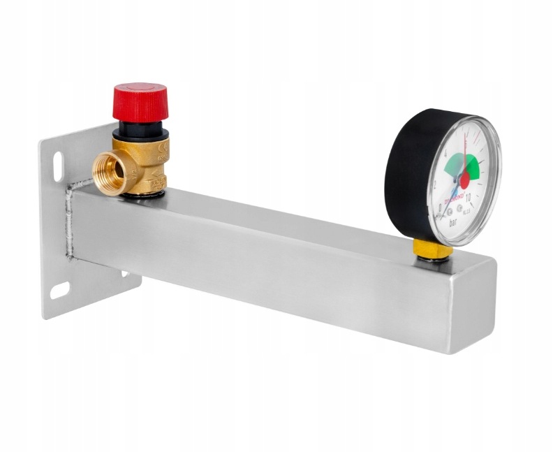 Bezpečnostní Skupina Cwu 1/2" 6 Bar S Manometrem Nerezová Ocel