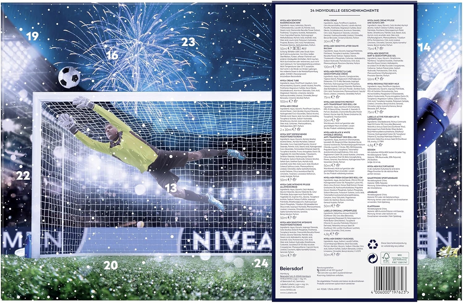 Адвент-календарь NIVEA Men, 24 средства для тела, лица и волос — фото 3