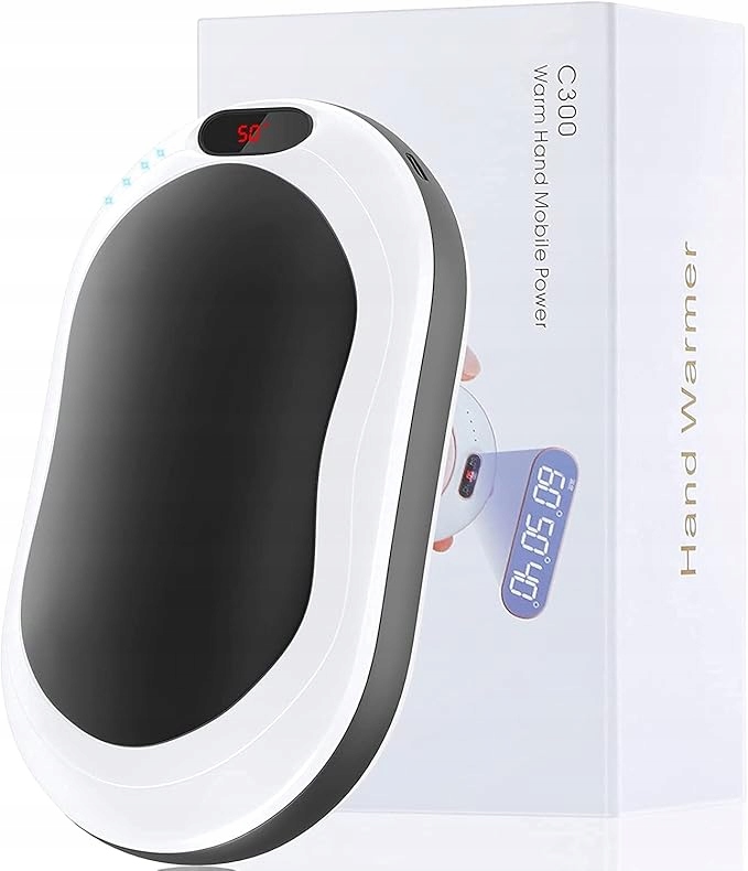 Ogrzewacz Do Rąk 10000 Mah Usb Powerbank Z Wyświetlaczem Cyfrowym 40-60°C