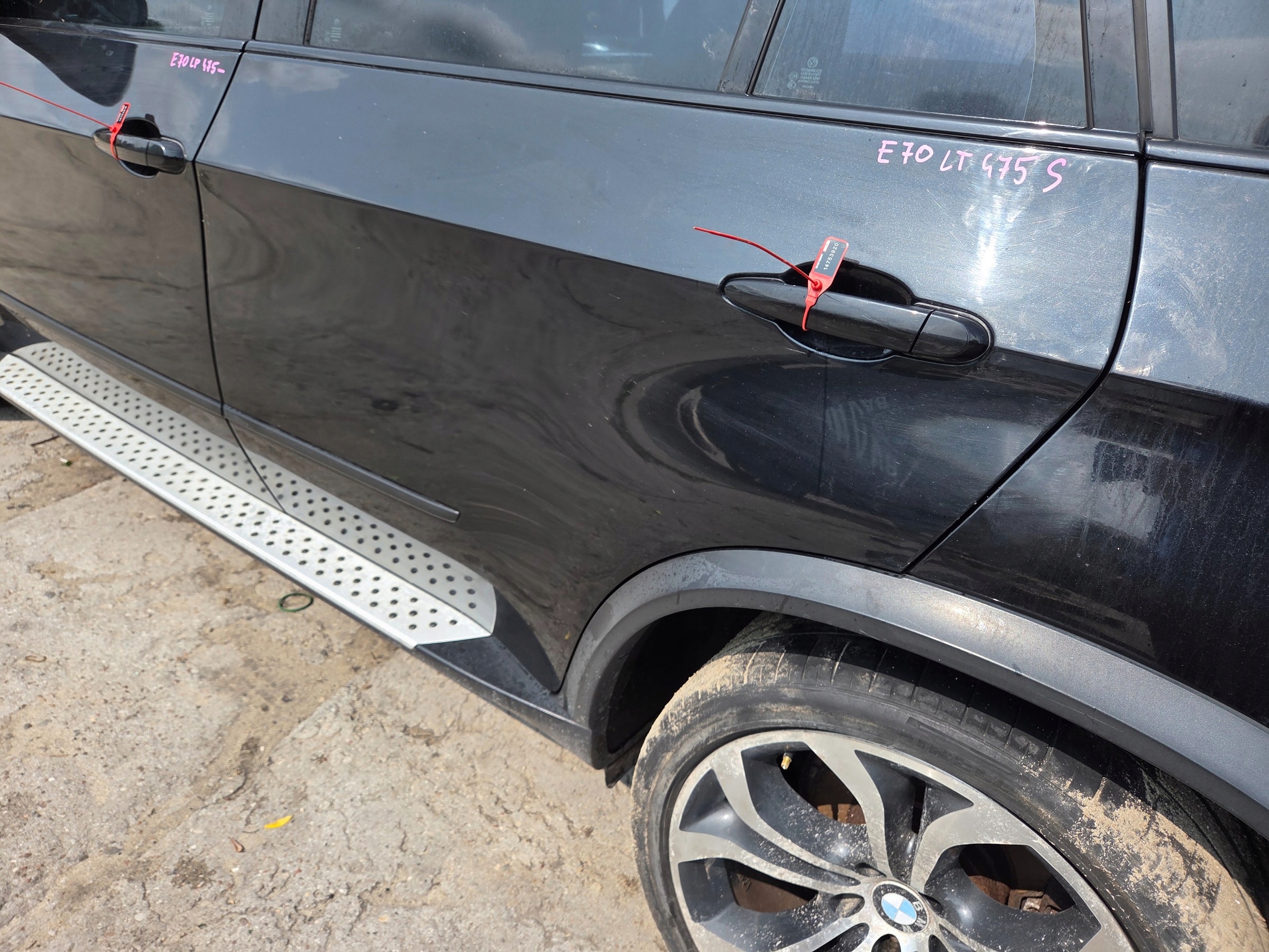 DRZWI LEWE TYLNE BMW X5 E70 475 BLACK SAPPHIRE Kolor czarny