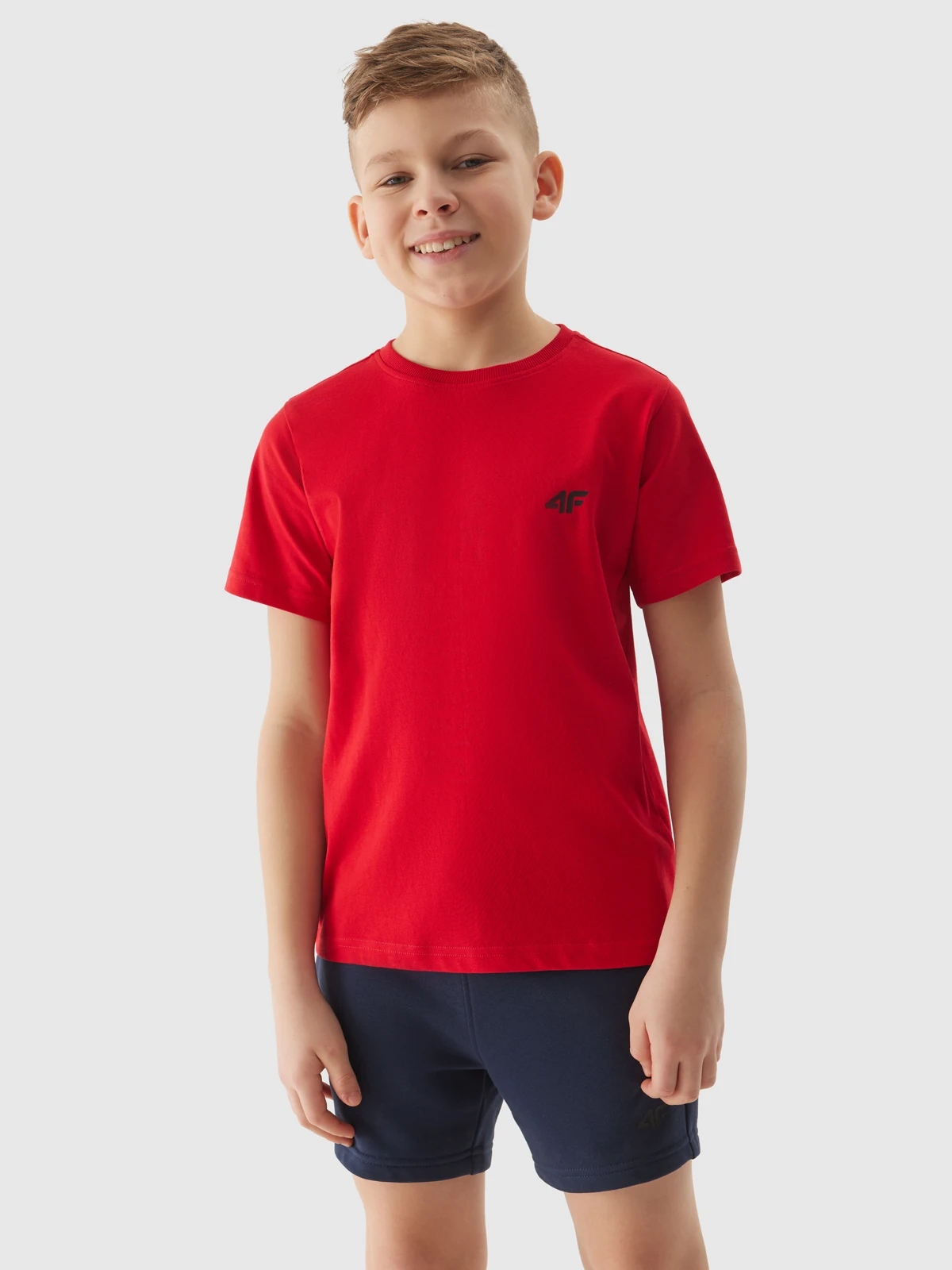 T-SHIRT CHŁOPIĘCY 4F GŁADKI KOSZULKA DZIECIĘCA BASIC SS24 Marka 4F
