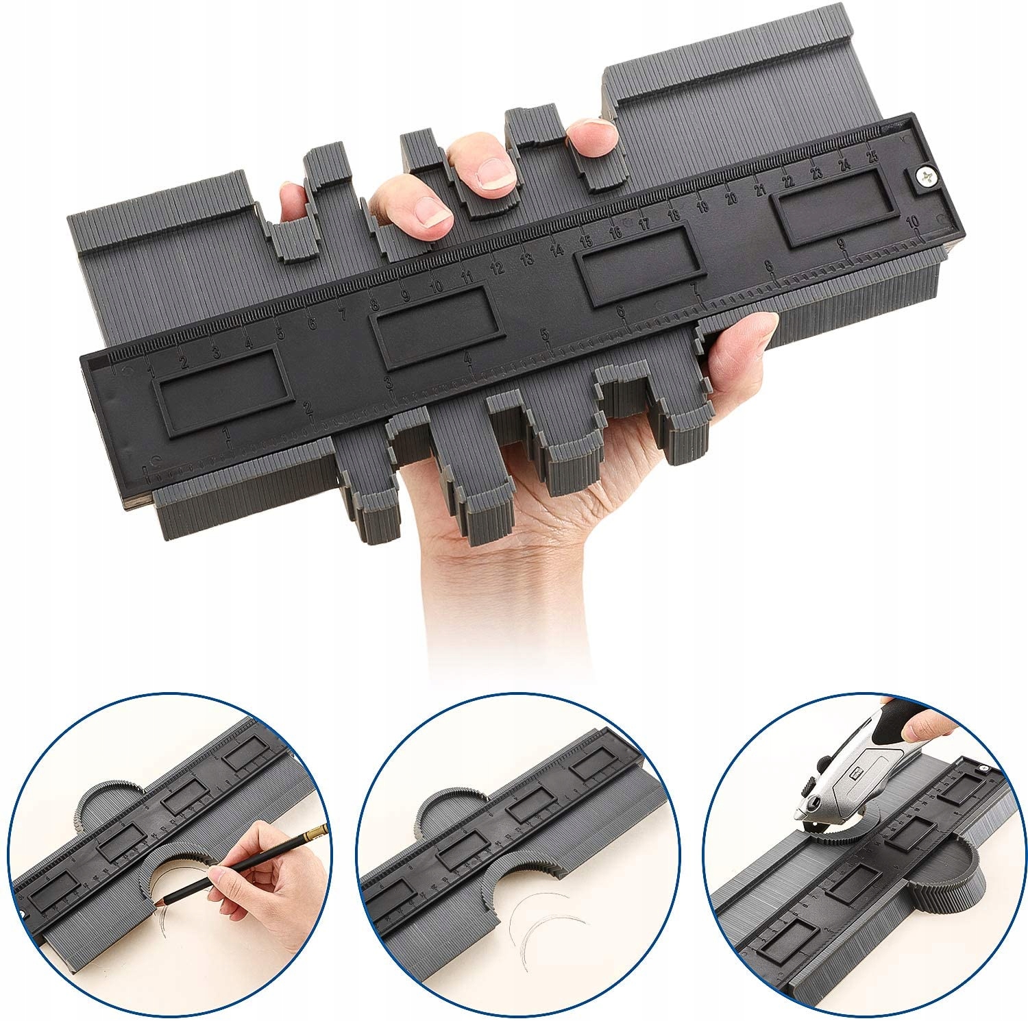 

Miernik Konturu Linijka Do Pomiaru Kształtu Szary