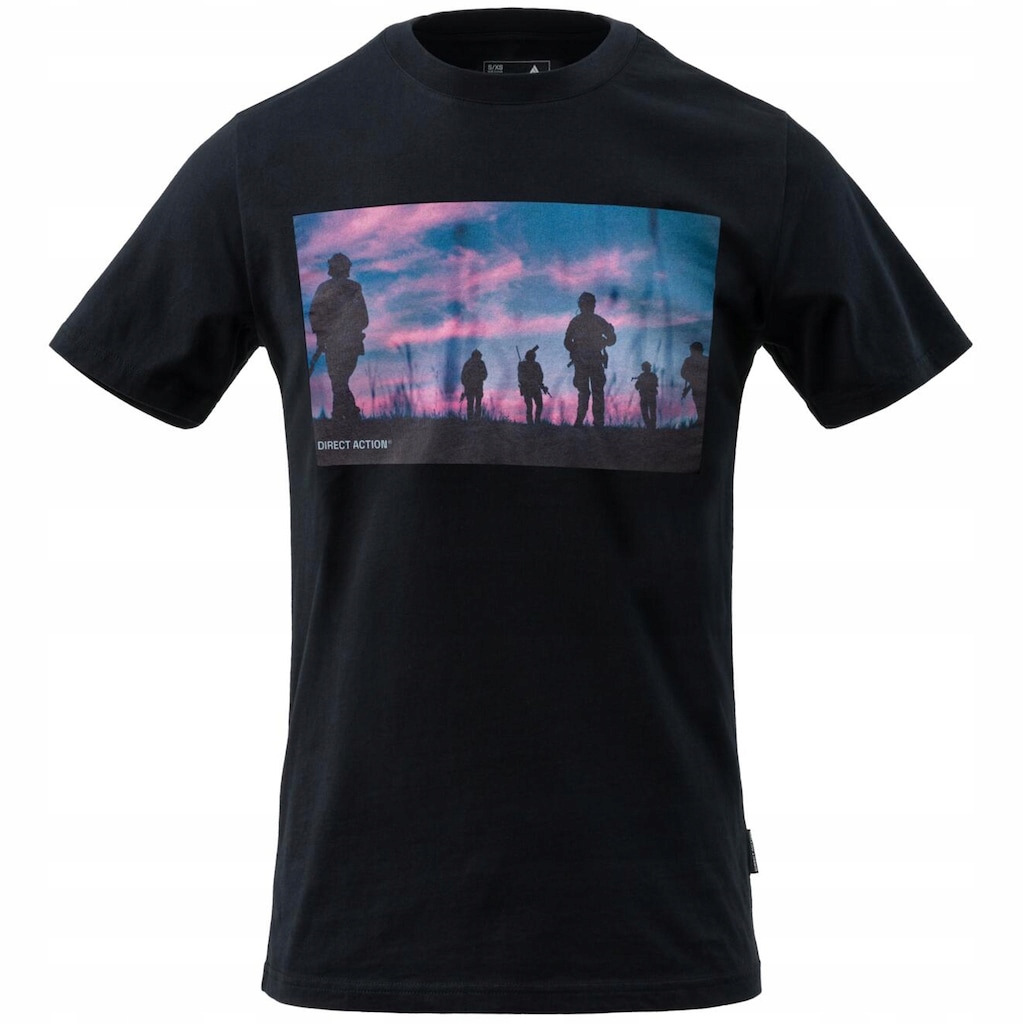 Tričko pánské bavlněné prodyšné tričko Direct Action Sunset Black XL