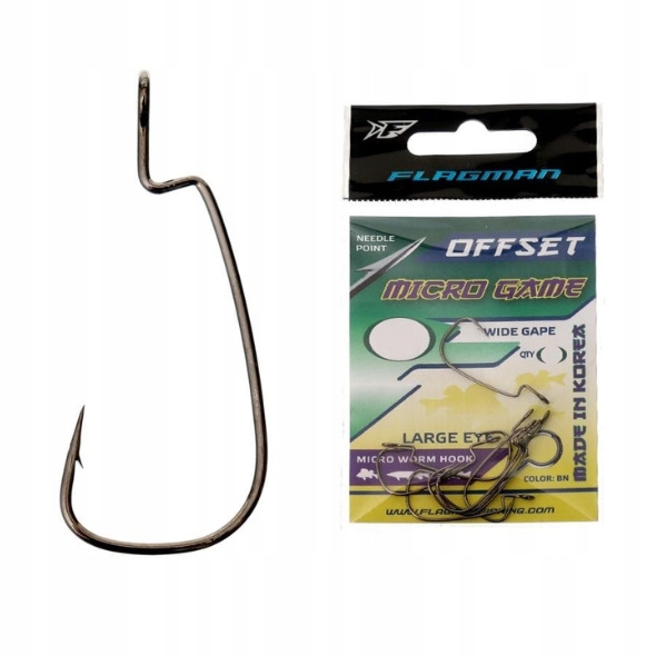 Flagman Haczyki Micro Game Offset Hooks #8 10szt.