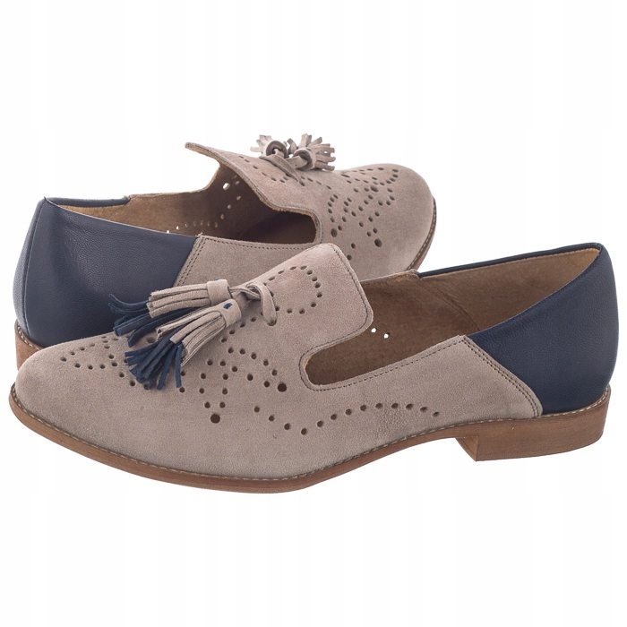 

Damskie Mokasyny Ażurowe Maciejka Beżowe 04484