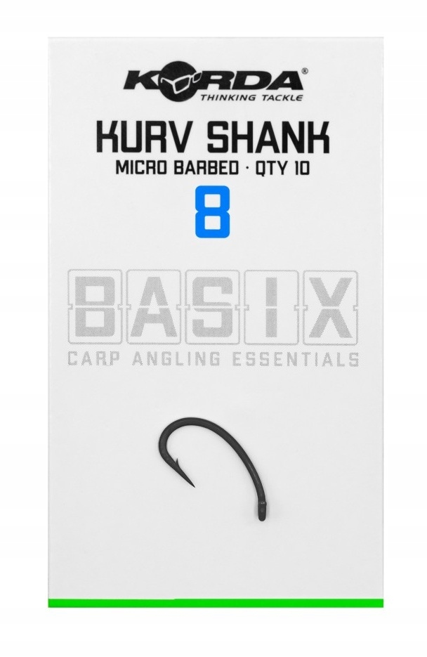 Haczyki Basix Kurv Shank 10 Sztuk Rozmiar 8 Korda
