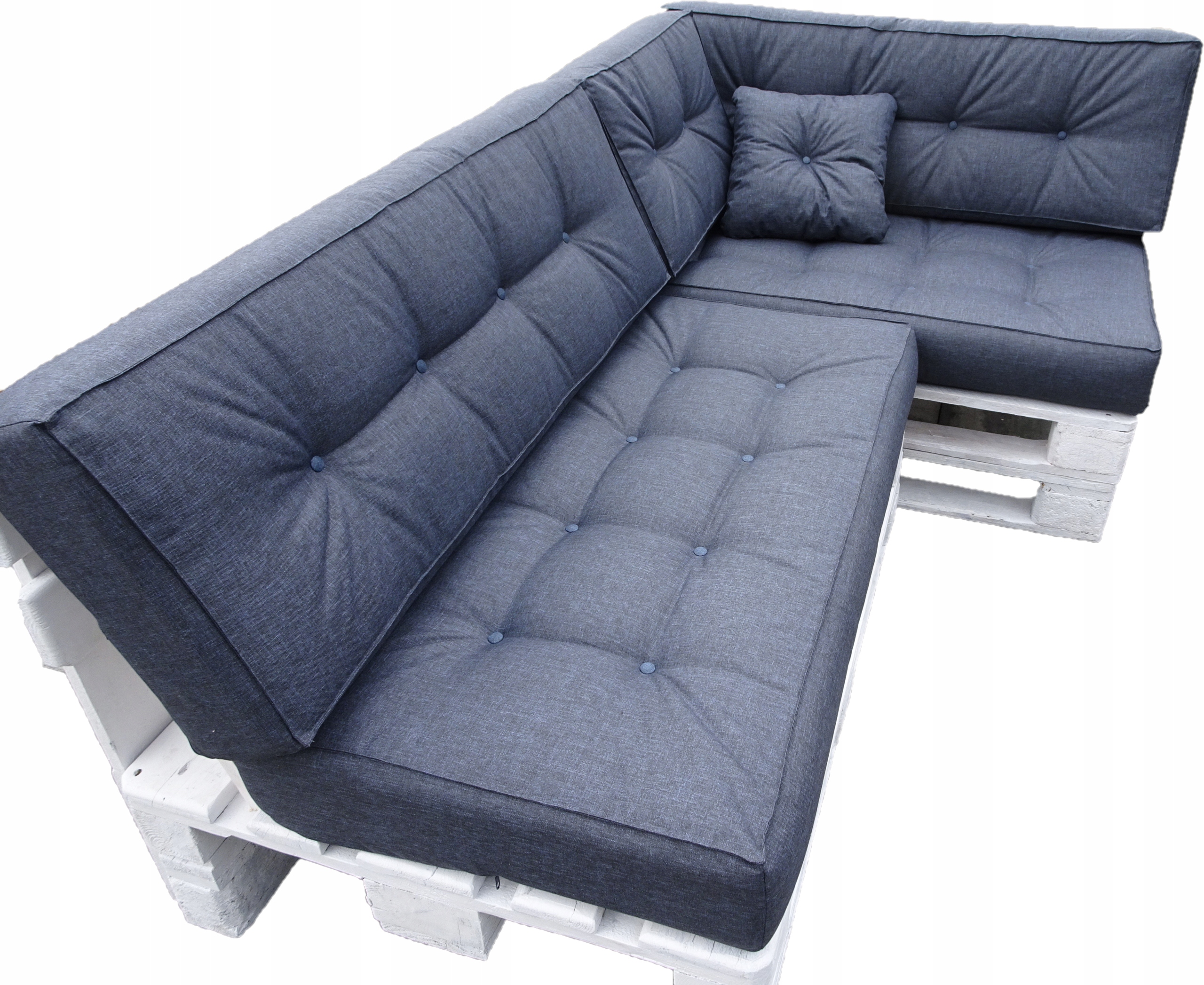 Poduszki na dwie Palety kpl 6 szt 120 X 60 marine Proste Oparcie