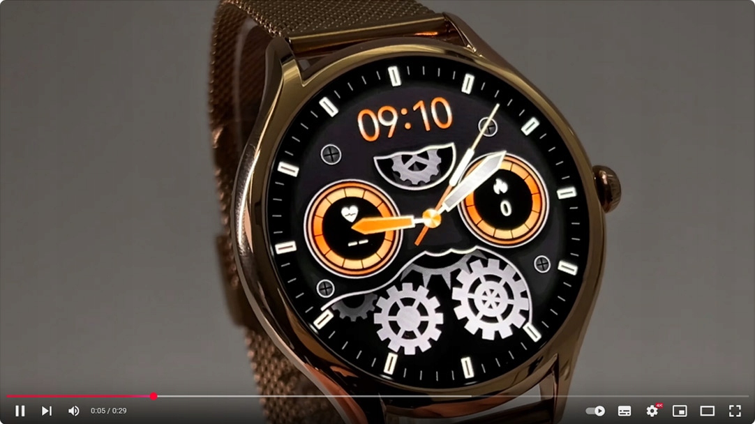 SMARTWATCH DAMSKI ZEGAREK PL MENU POWIADOMIENIA ROZMOWY SMART WATCH 4 PASKI Materiał paska stal