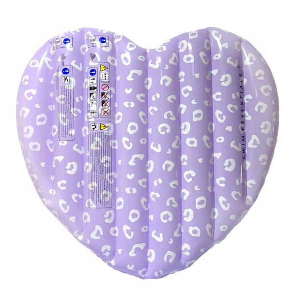 The Swim Essentials: materac do pływania serce Lila Leopard