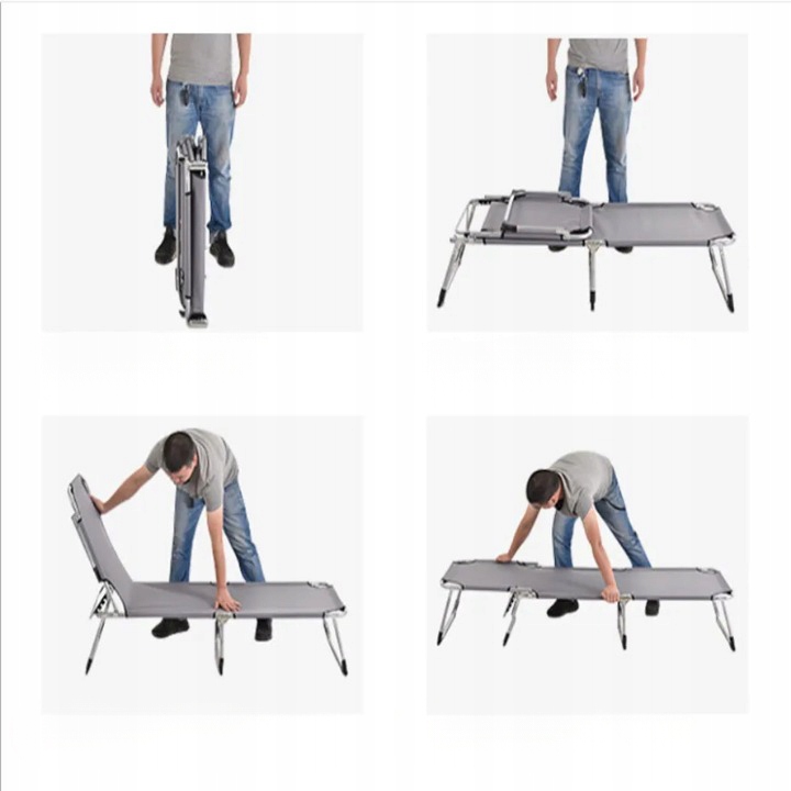Składane ŁÓŻKO TURYSTYCZNE BIZNESOWE XXL LEŻANKA Waga 10 kg