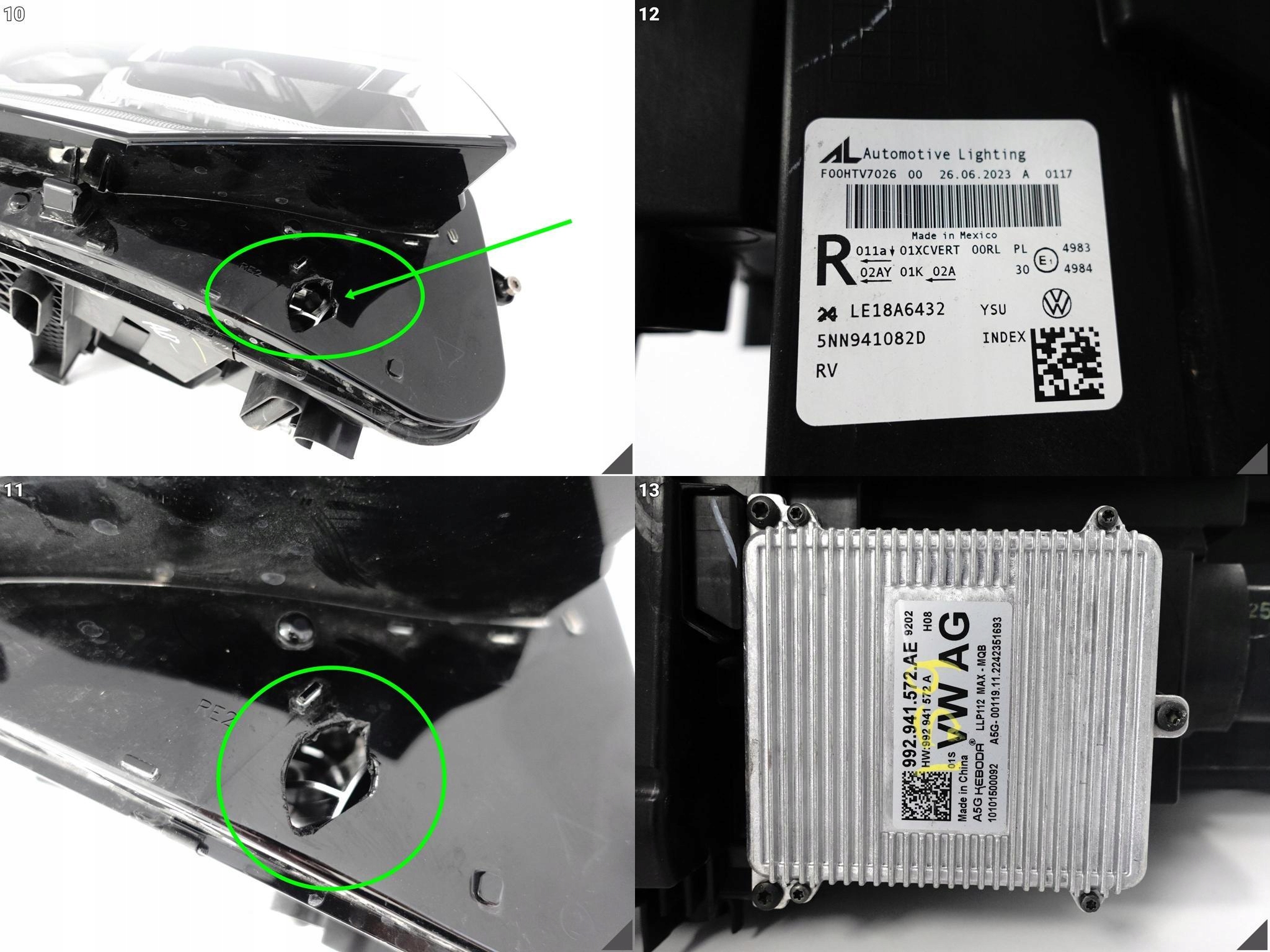VW TIGUAN II 5NN LIFT 20- light IQ.LIGHT FULL LED right front EU 082D+module