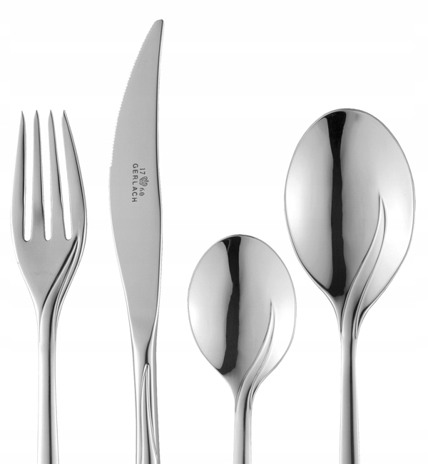 GERLACH SZTUĆCE FLAMES POŁYSK 68 EL + TORBA Wykończenie połysk