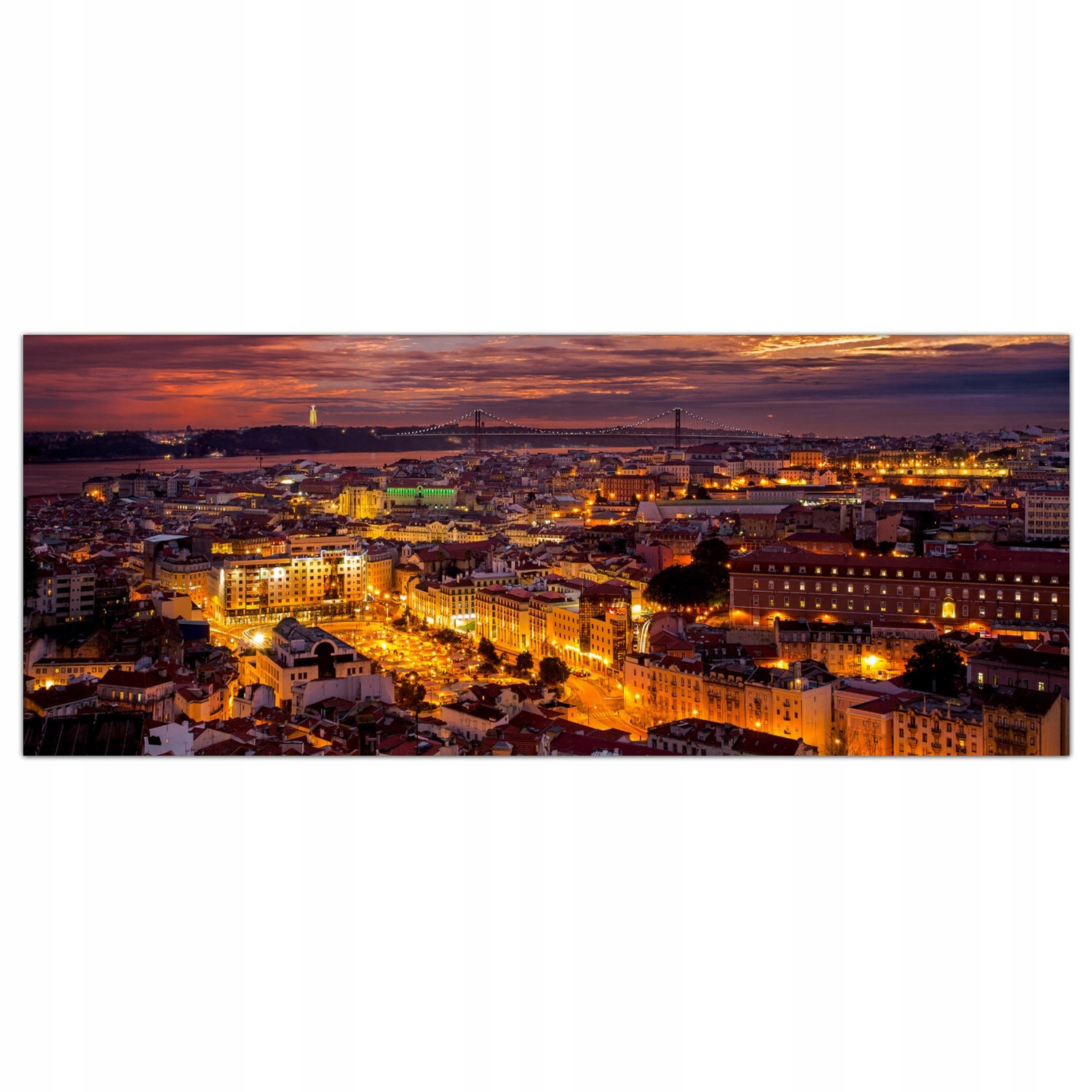 

Obraz na szkle Foto Lizbona Zachód Słońca 125x50