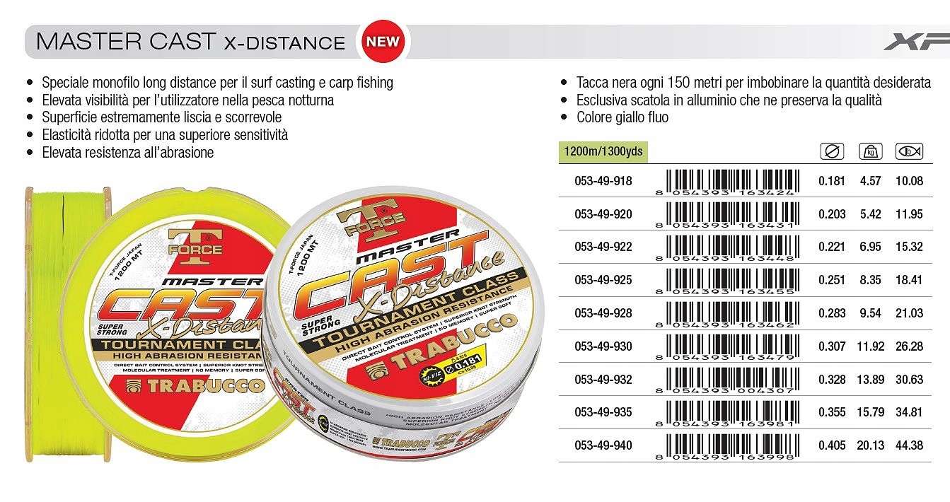 Trabucco Xps Master Cast Hv 0,35mm 1200m