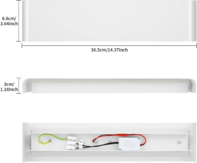 Ledmo Vnitřní nástěnné svítidlo bílé 12W, 4 ks