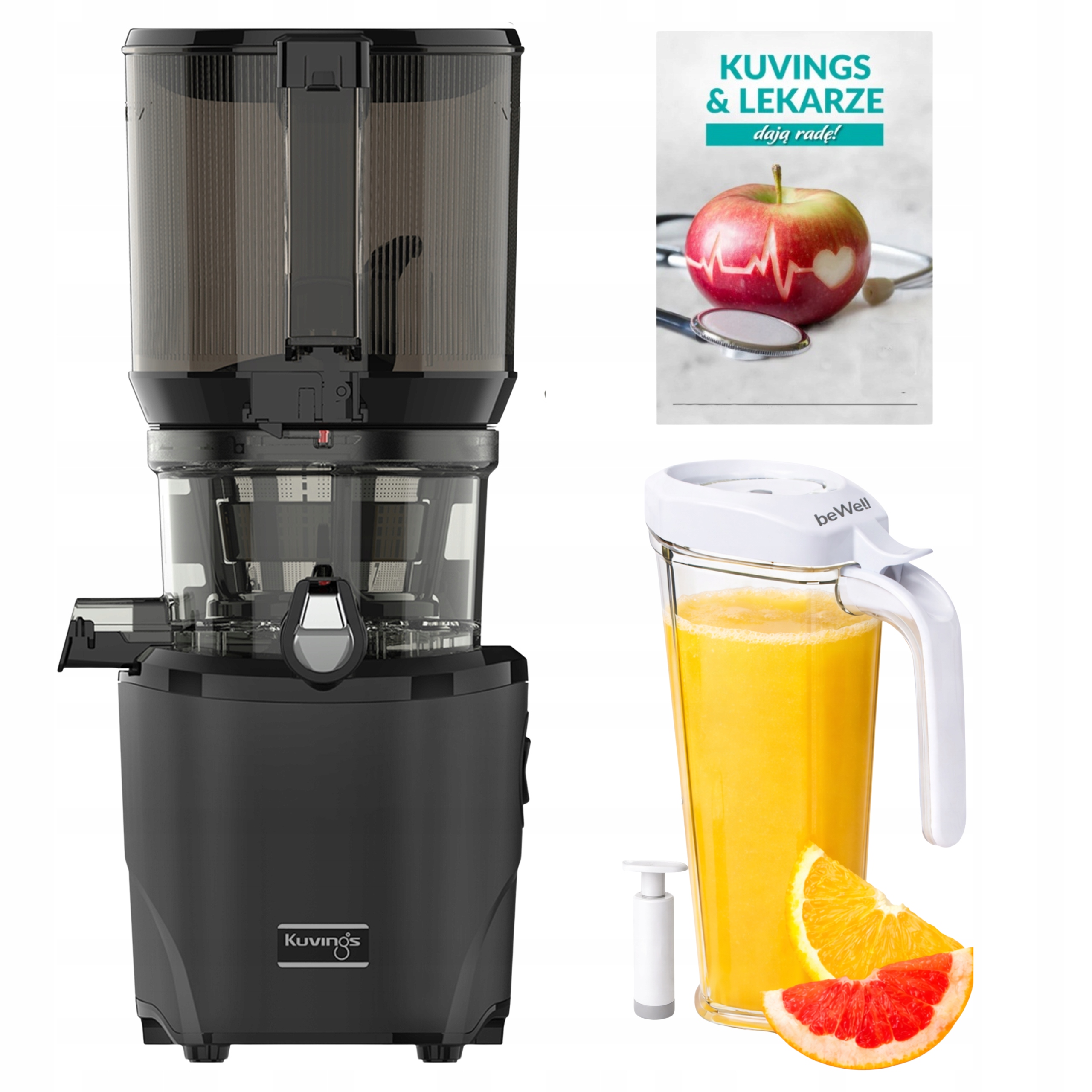 Kuvings AUTO10S Pomalý odšťavňovač na šťávy z ovoce zeleniny Dárky