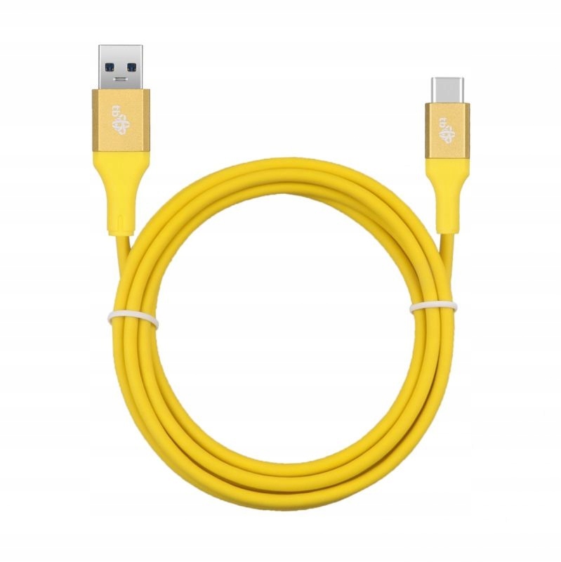 Kabel Usb-usb C Tb 2m żółty premium 3A Tpe