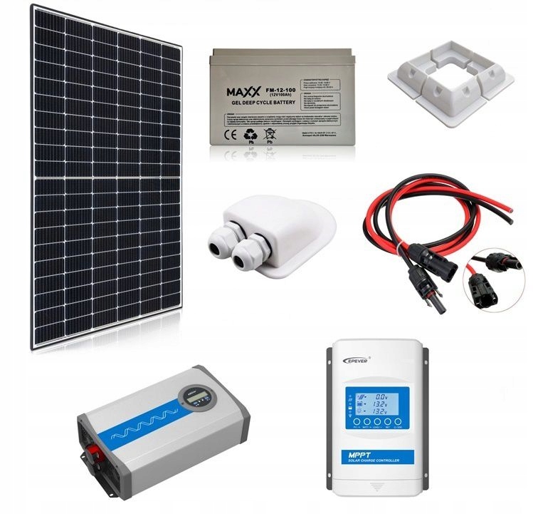 ZESTAW SOLARNY MAX MOC 4000W AKU ŻEL 100AH