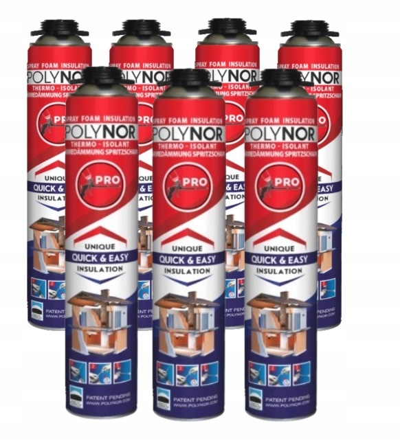Polynor Pro izolační stříkací pěna pur Zateplení Podkroví Garáže