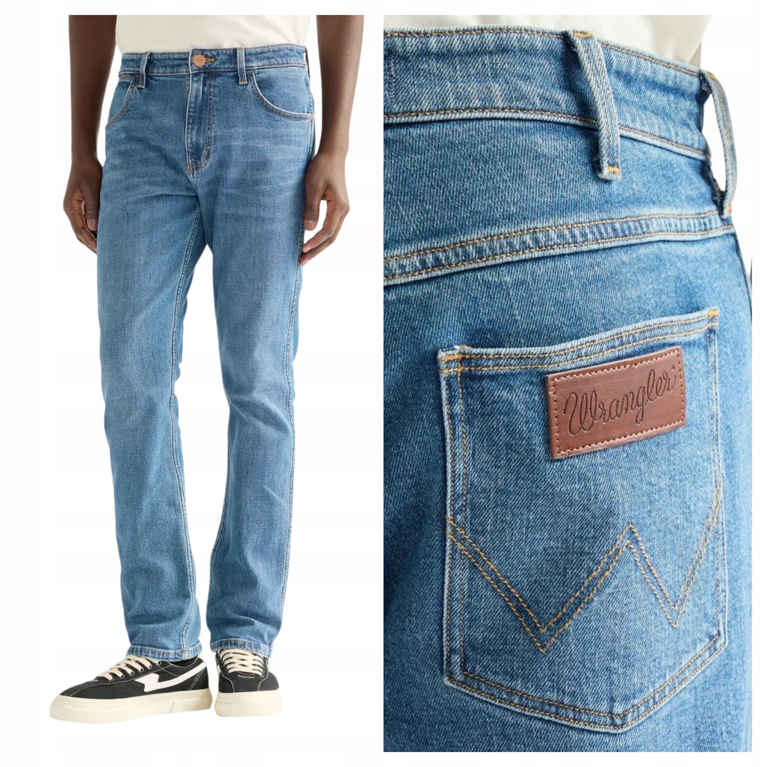 Pánské džíny Wrangler Greensboro Halo straight fit modré W34 L30