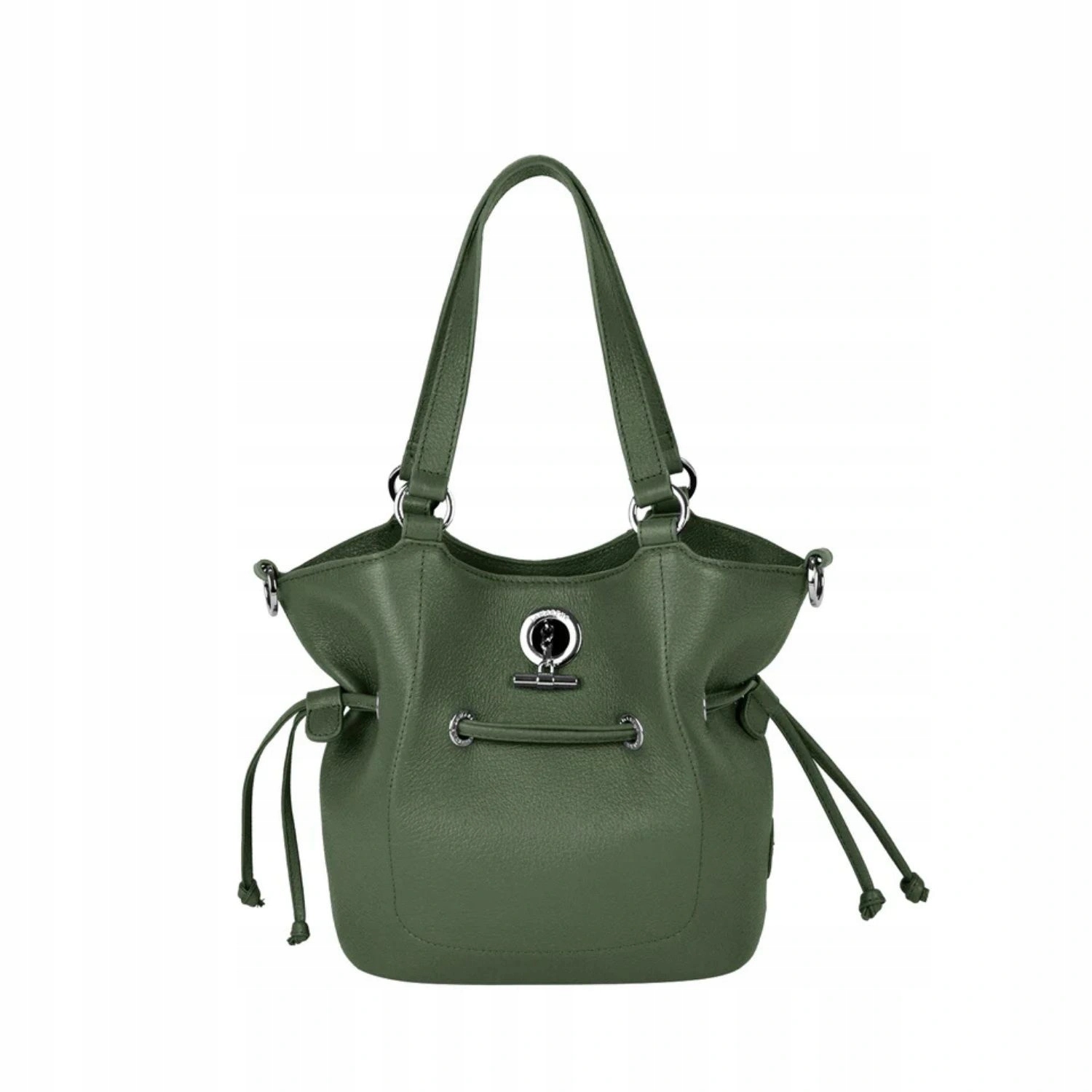 Dámská kabelka Lamarthe Paris kožená zelená taška přes rameno kůže