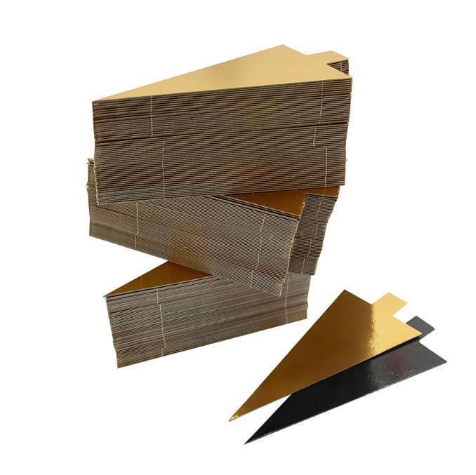 Podkładki trójkątne pod monoporcje złote x180 z opłatą środowiskową Sup