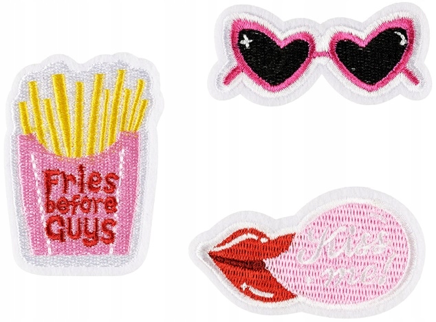 

Naprasowanki Naszywki na Ubrania Kiss Me 3szt.