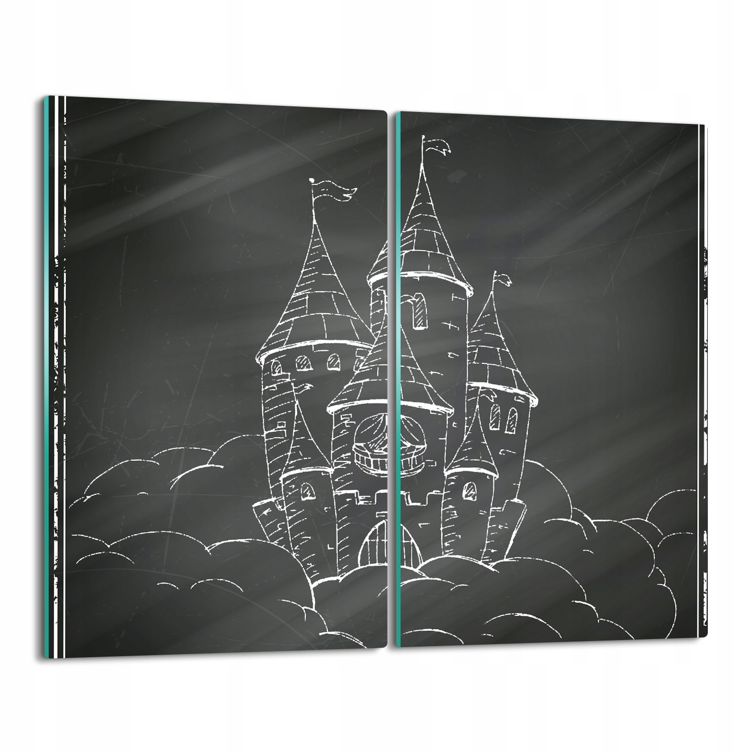 krytka splashback Zámek skic cartoon 2x 30x52