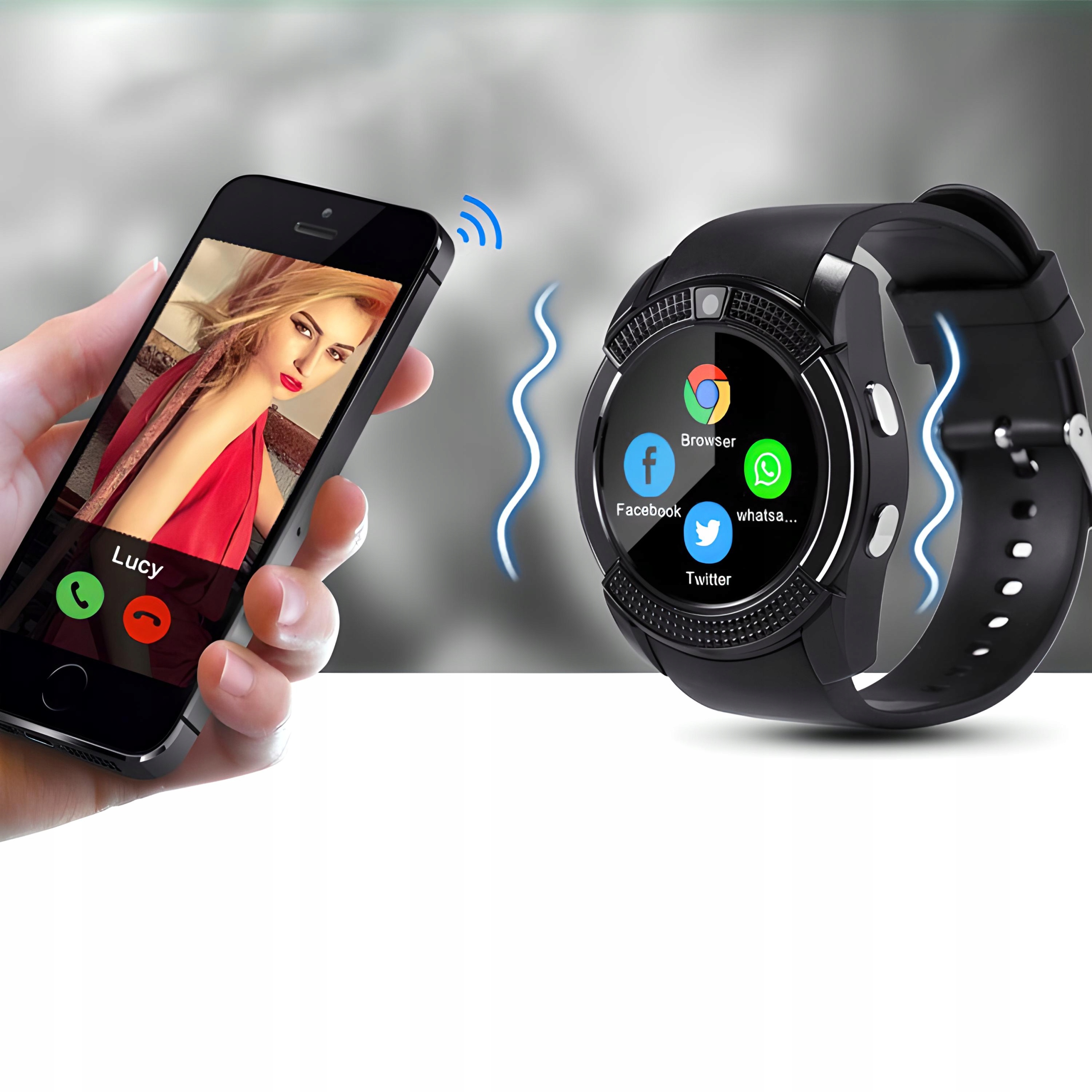 Smartwatch hotsell v8 iphone