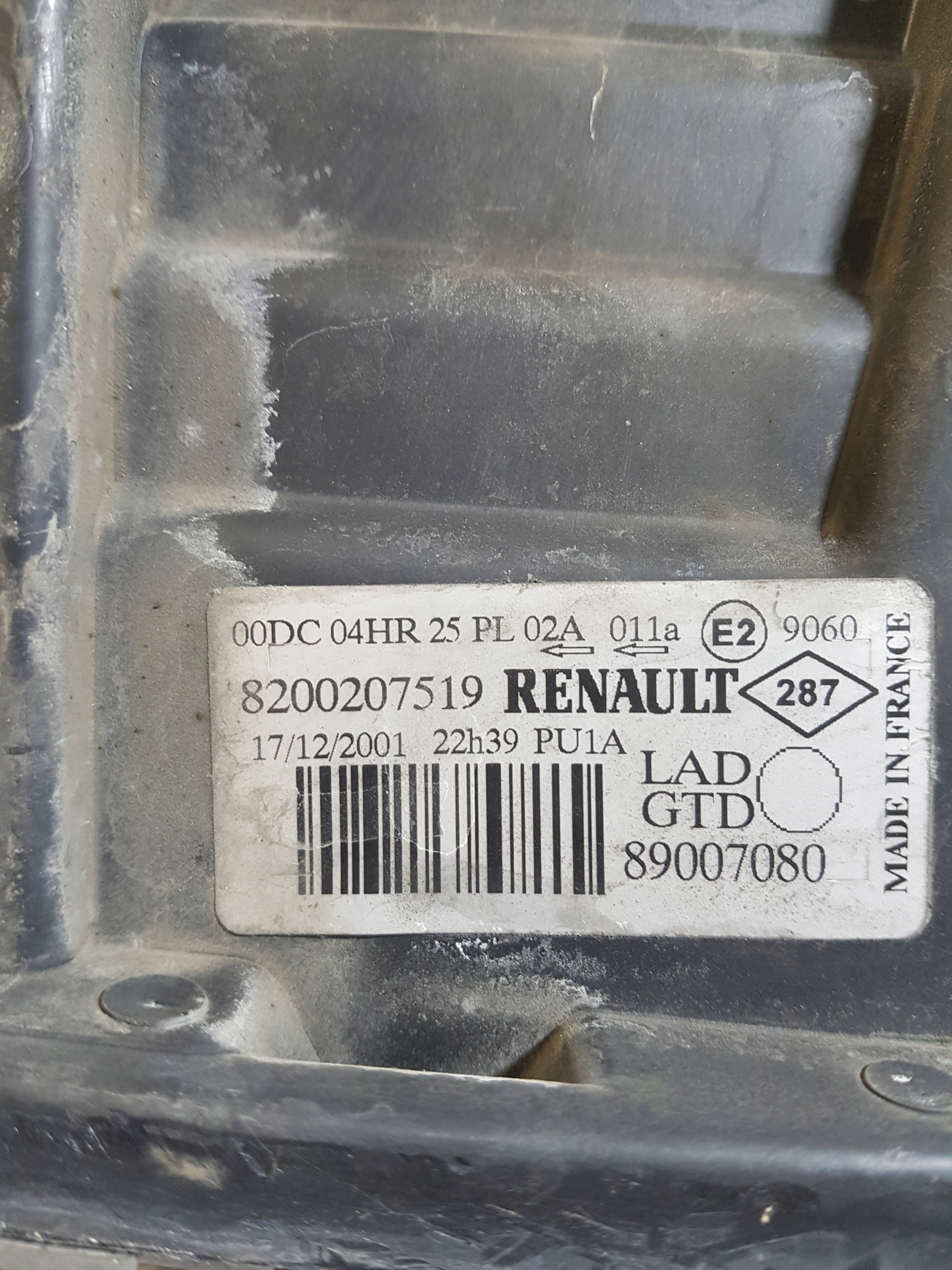light left front RENAULT LAGUNA 2 8200207519