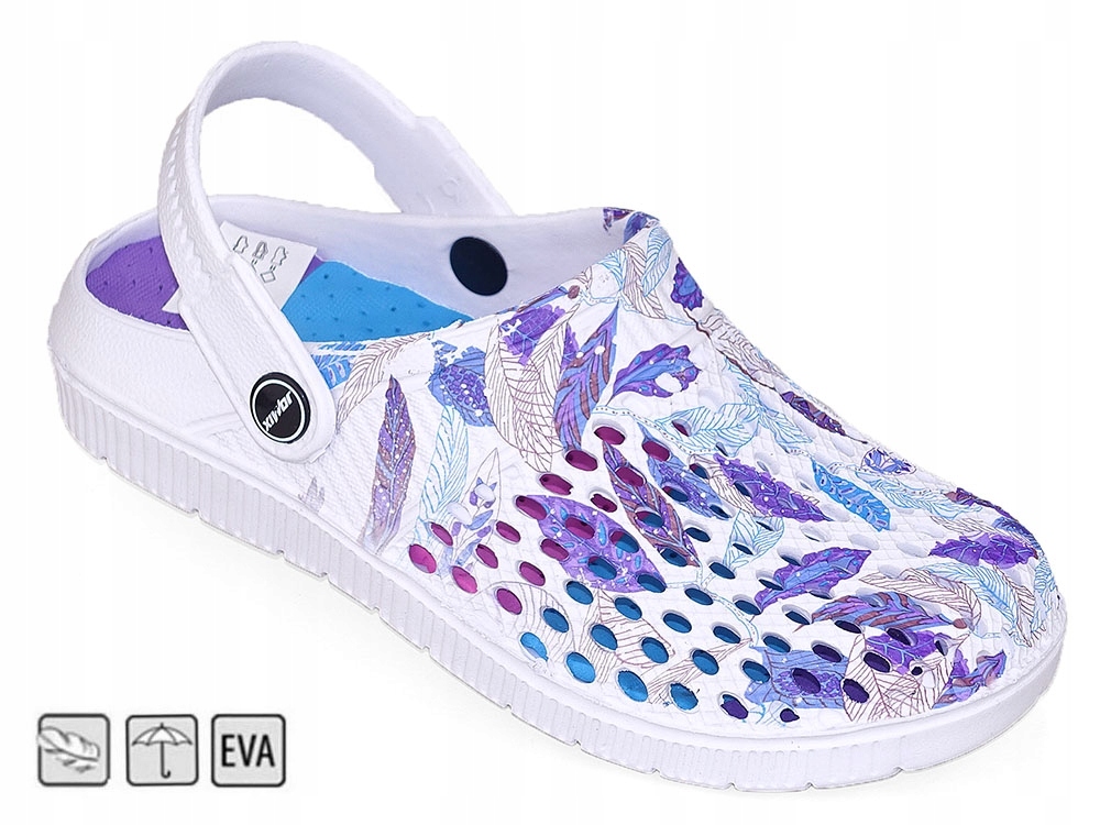 KROKSY KLAPKI DAMSKIE PIANKOWE LEKKIE LACZKI EVA