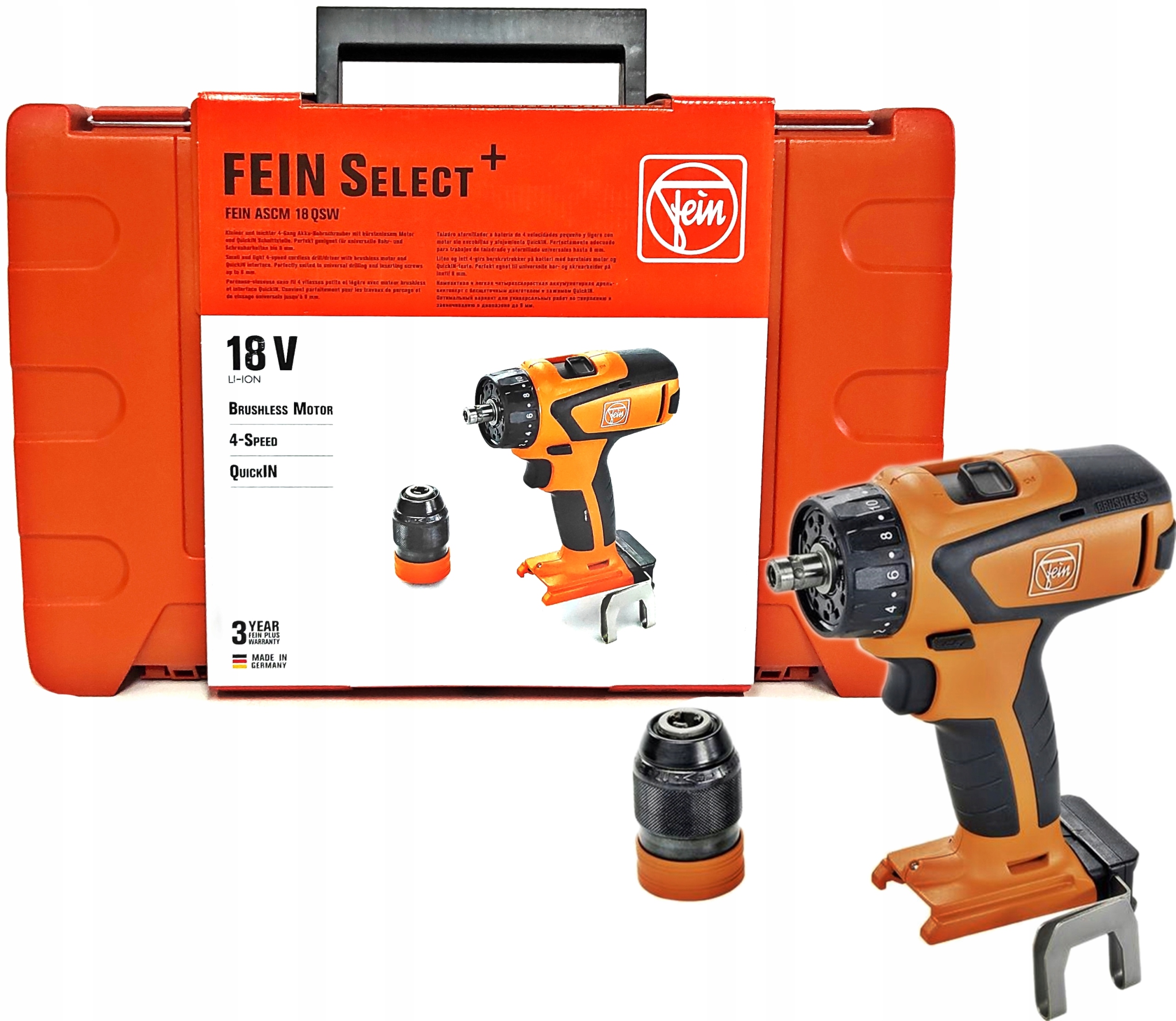 Wkrętarka Fein ASCM 18 QSW Select-4-biegowa-40Nm